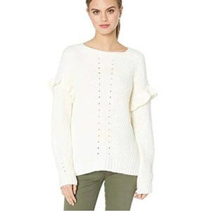 NWT Kensie Yarn Ruffle Sweater, Size S